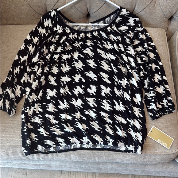 Michael Kors Monochrome Patterned Top - Picture 1 of 3